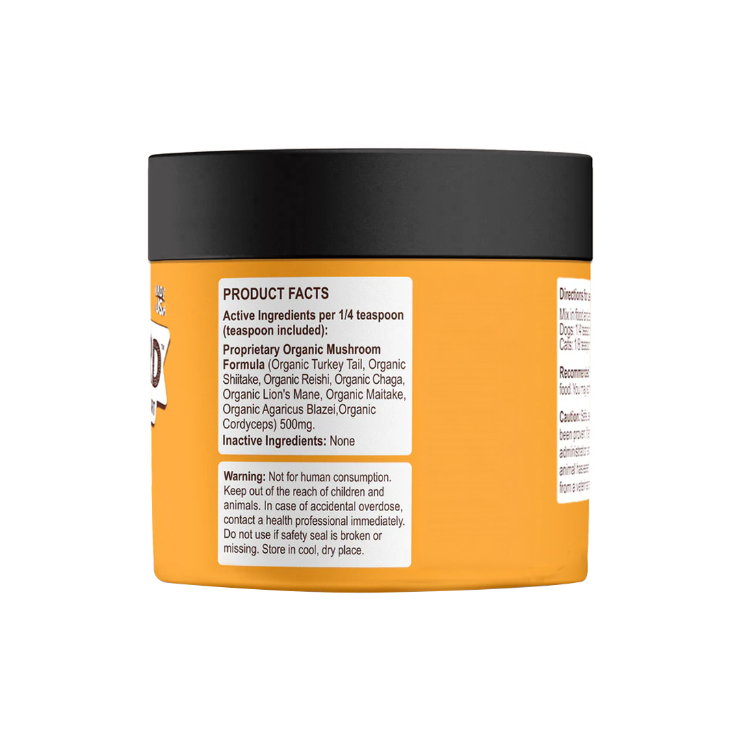 Organic Mushroom Blend for Immune Support For Dogs/Cats With Lumps And Bumps