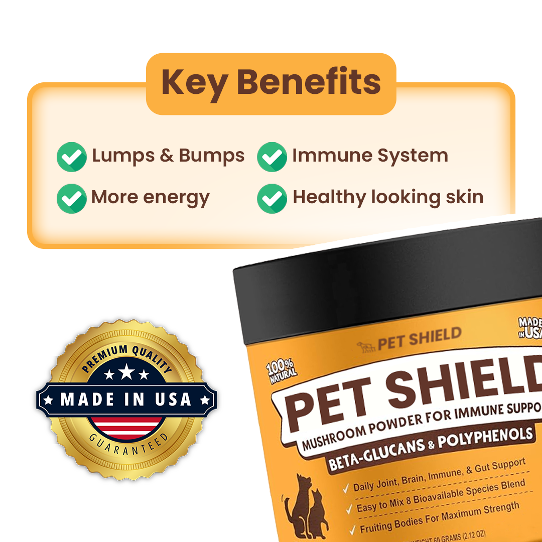 Organic Mushroom Blend for Immune Support For Dogs/Cats With Lumps And Bumps